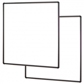 Zwei Whiteboard-Seitenflügel, doppelseitig mit Whiteboardmarkern beschreibbar, Zwei Whiteboard-Seitenflügel, doppelseitig mit Whiteboardmarkern beschreibbar,